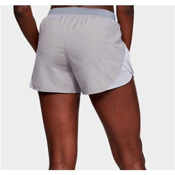 Under Armour Women's UA Shorts Large Fly By Silver Grey HeatGear Lg NWOT - Picture 3 of 9